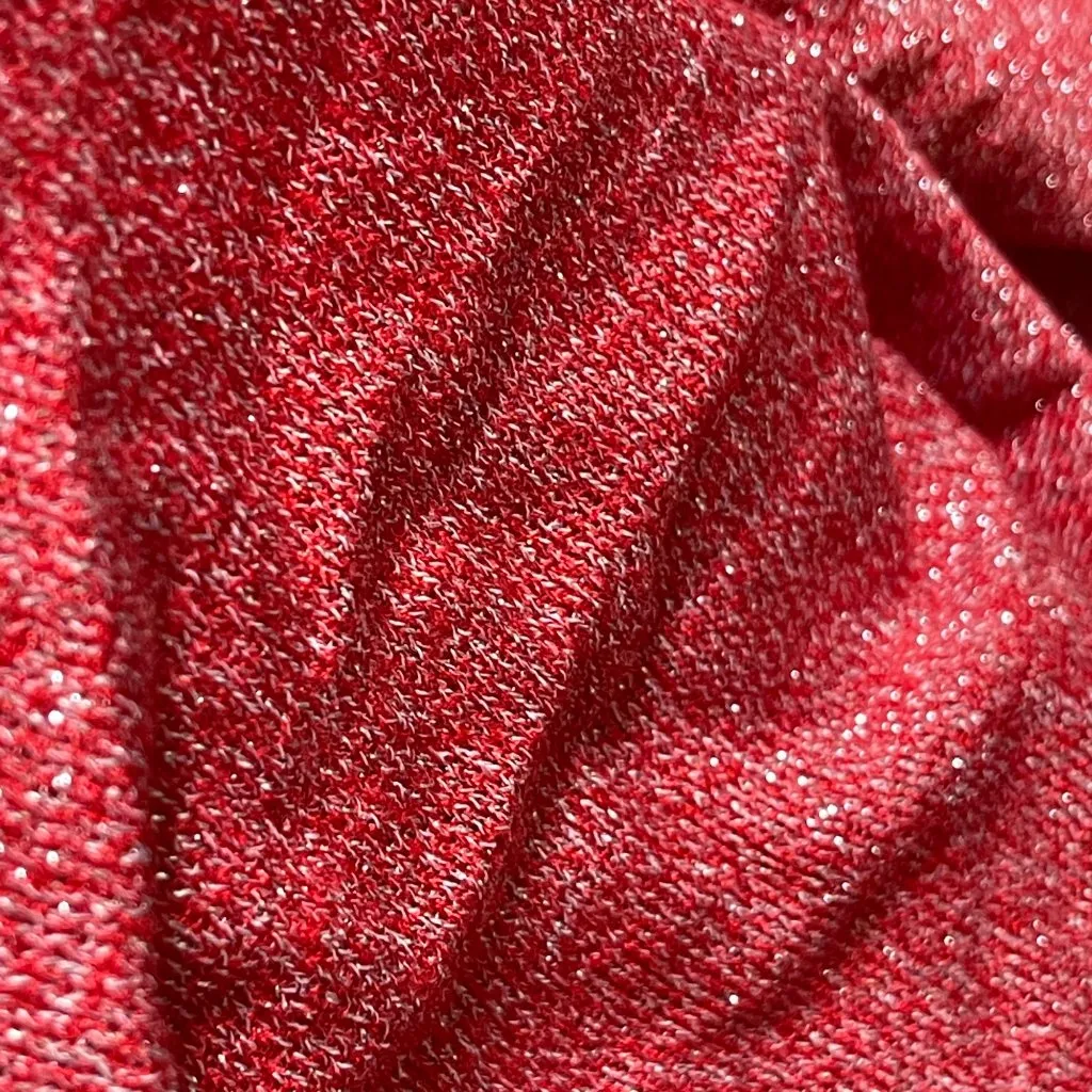 Ruby Rd Woman Sparkle Red Cardigan Sweater Size 2X Open Front Longline - Image 4