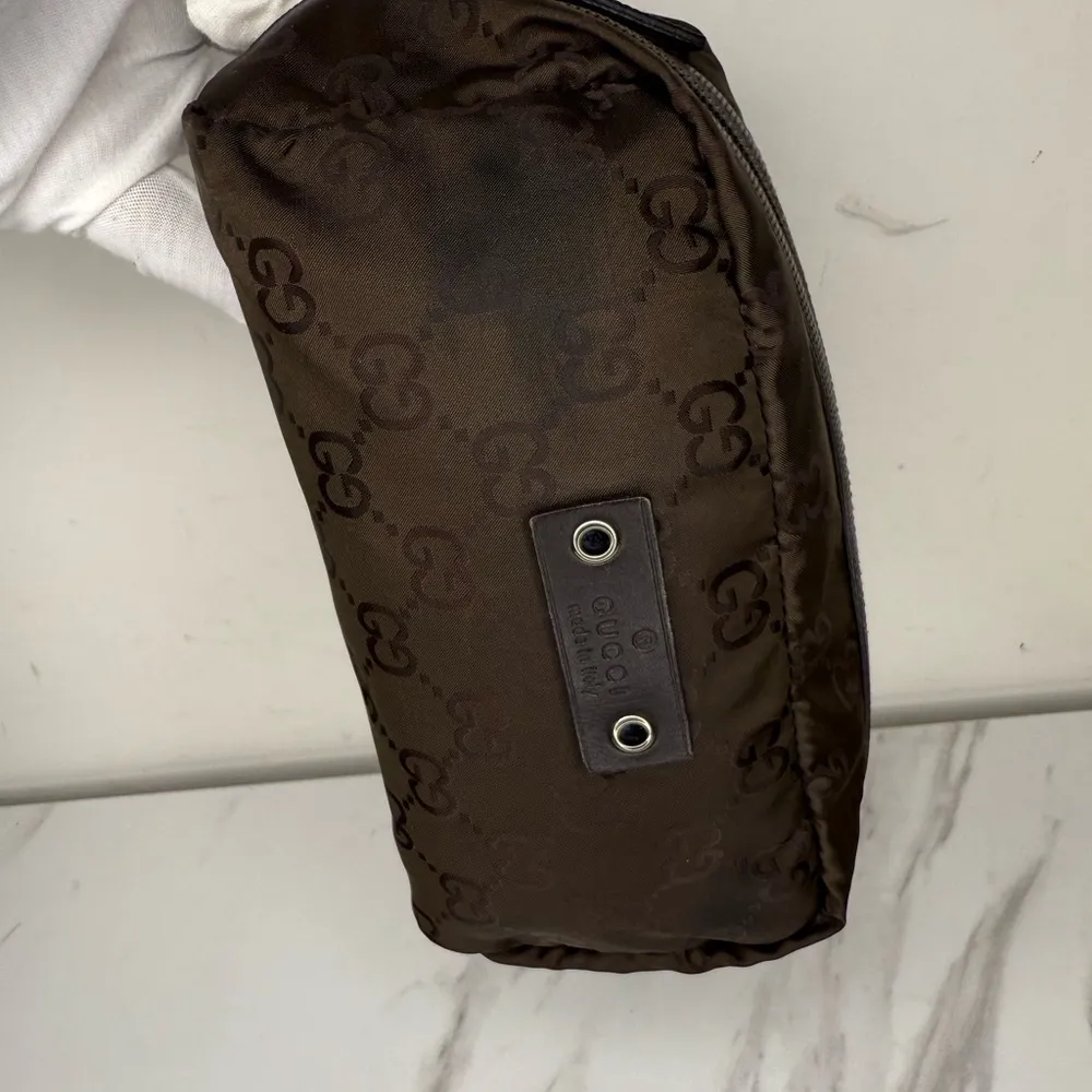 Gucci Monogram Nylon Accessory Pouch Bag - Image 9