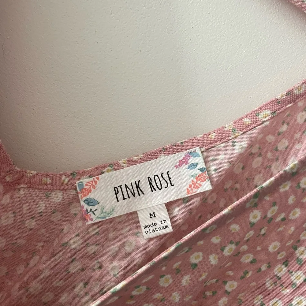 Pink Rose Floral Sun Dress - Image 5