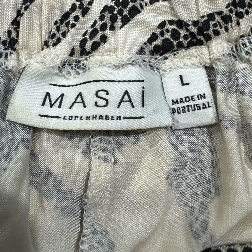 Masai Copenhagen Striped Sleeveless Maxi Dress Women’s Large Black - Image 2