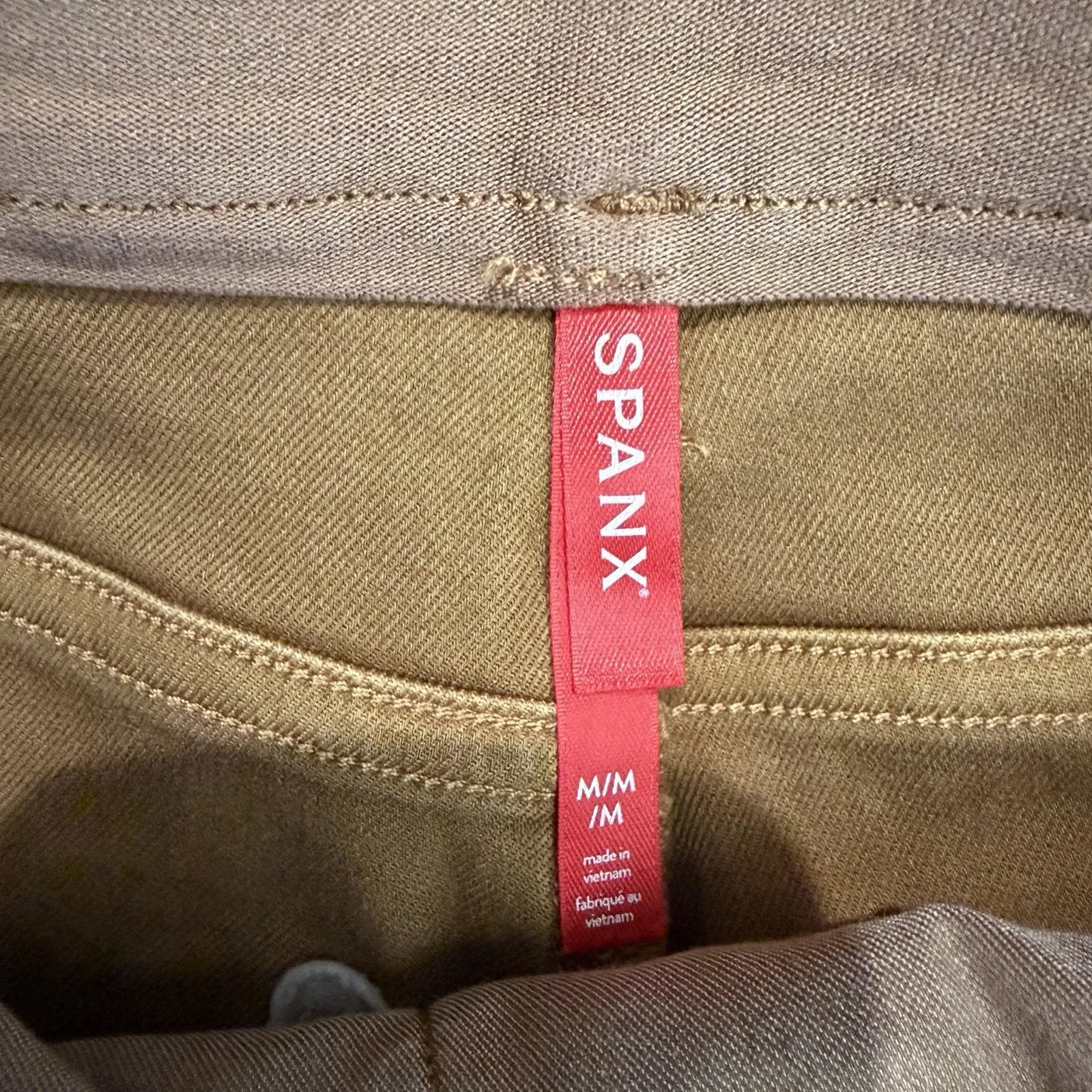 SPANX Stretch Twill Straight Leg Pants Acorn  Size Medium - Image 4