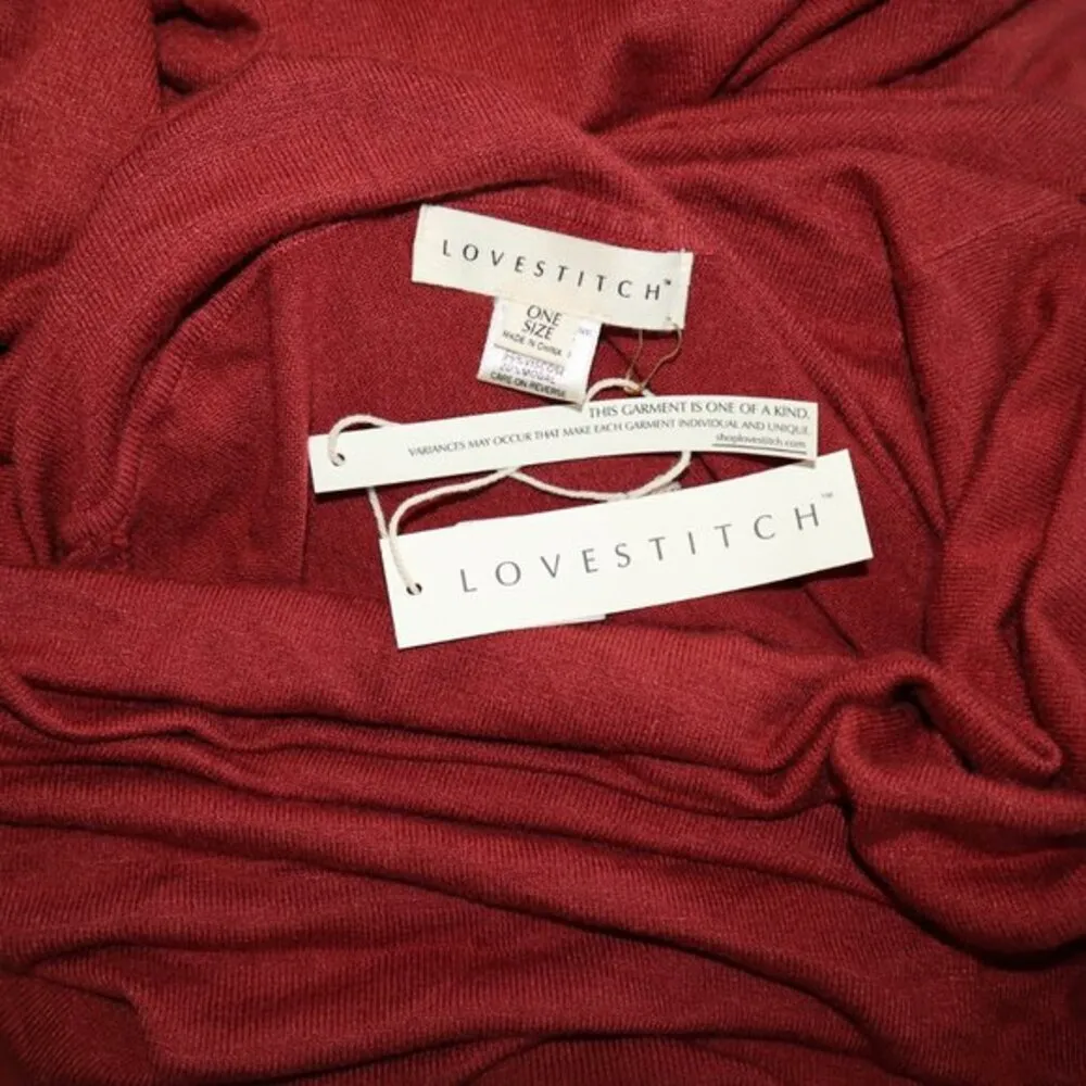 Lovestitch poncho NWT Brown Cowl Neck‎ Sweater OS - Image 4