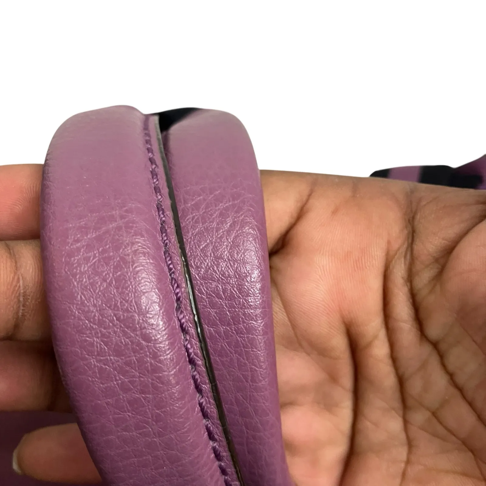 Coach Derby Purple Pebbled Leather Tote Bag - Image 5