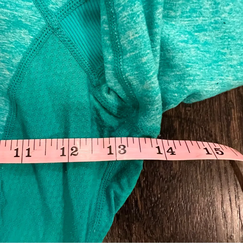 Lululemon Swifty Tech Half-Zip Teal Long Sleeve Top Size 4 - Image 11