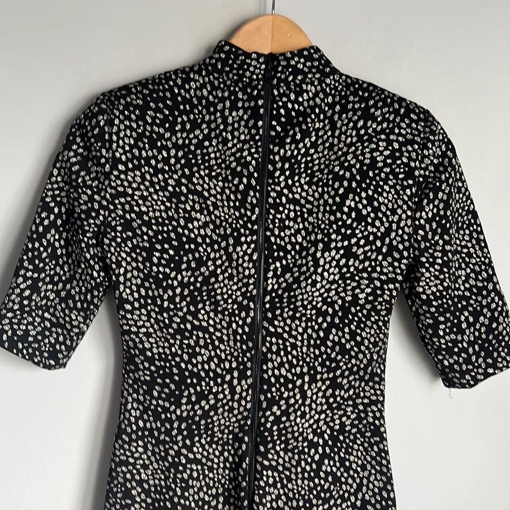 NEW Alice + Olivia Inka Strong-Shoulder Mockneck Dress - Image 10