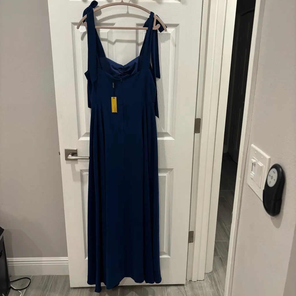 Alexia Admor Deep Blue Maxi Dress with Bow Details‎ - Image 9