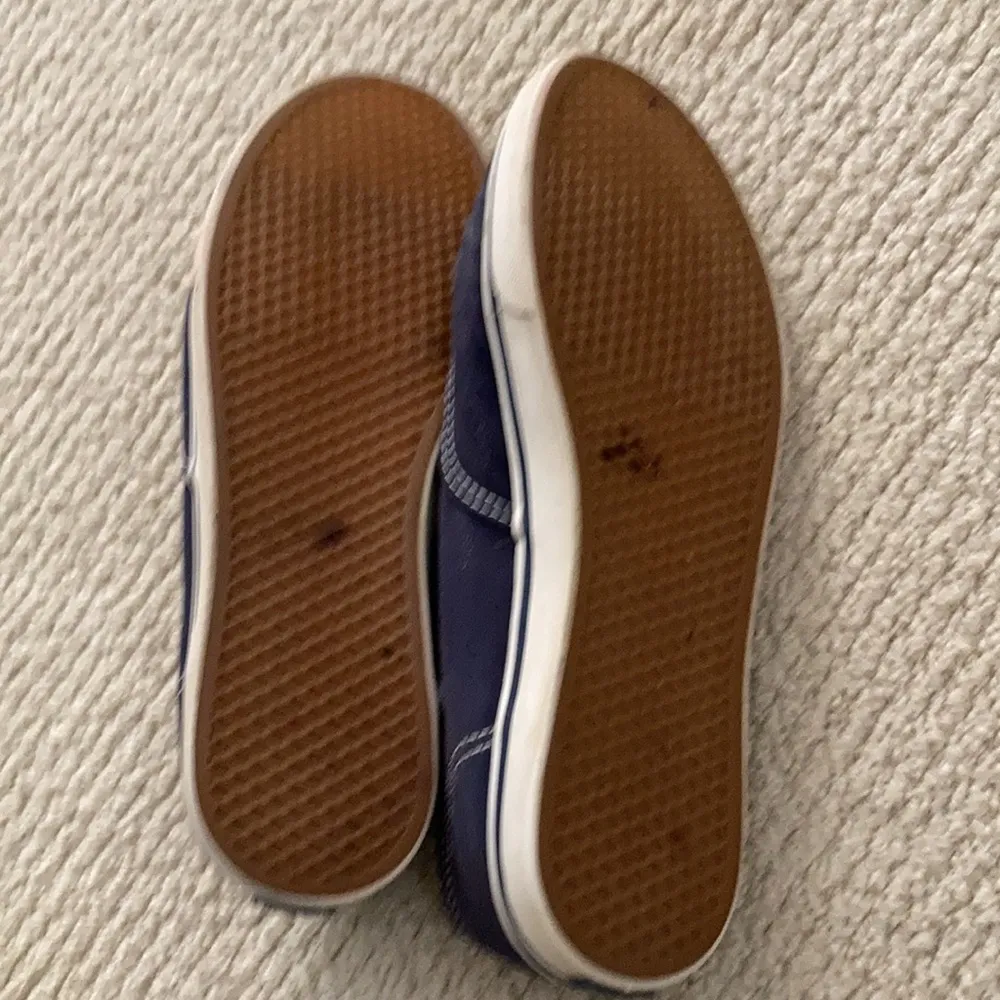 Vans Off the Wall Navy Blue Sneakers Low Tops Loafers Laced Women’s 8 Like New - Image 6