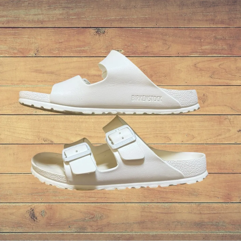 Birkenstock Arizona EVA Womens Size 8 White Beach Walking Outdoor Slide Sandals - Image 2