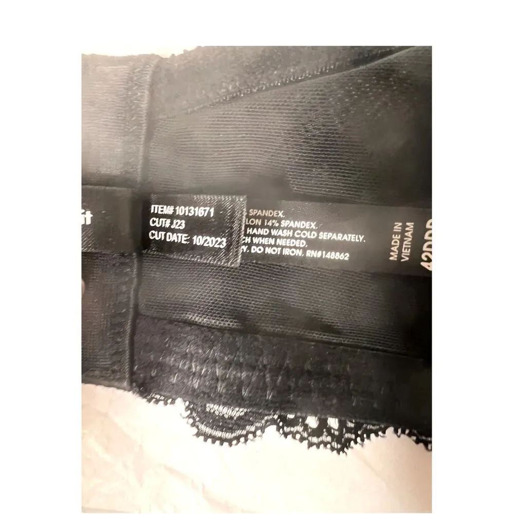 Torrid bra size 42DDD XO Boost Ultra Plunge black lace detail sexy, push-up - Image 11