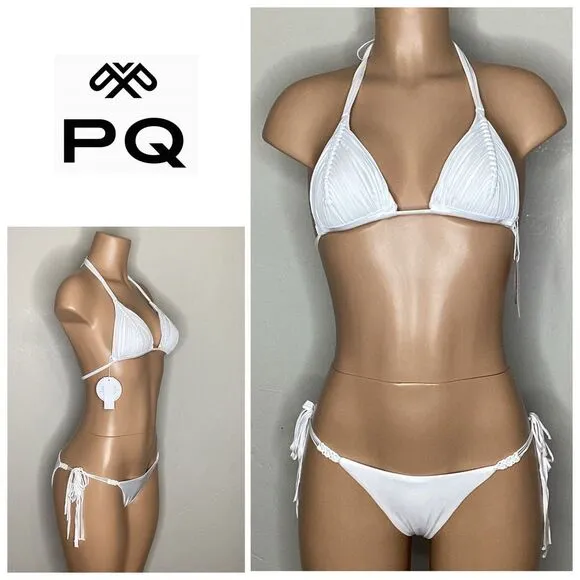 PilyQ New. PQ white macramé bikini set. Small. Retails $189 - Image 2