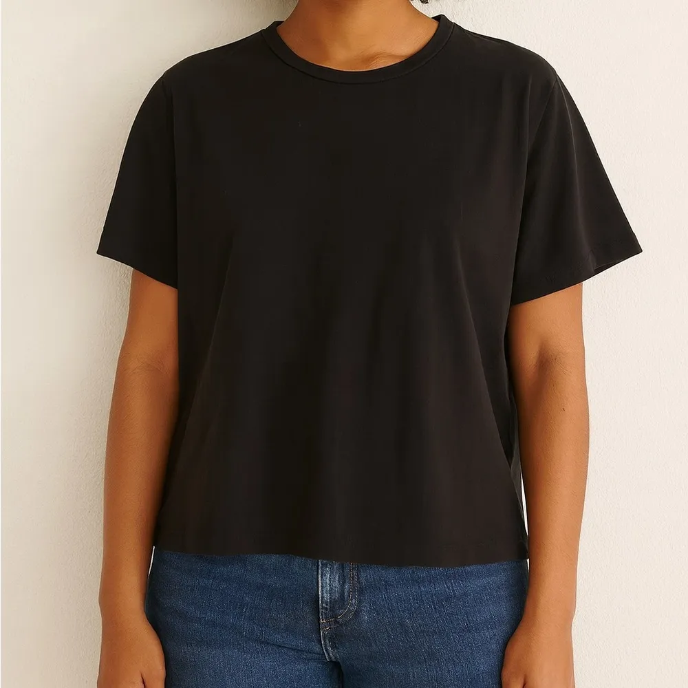 Sea New York Woven Black/White Short Sleeves Tee Shirt Black Size L - Image 9