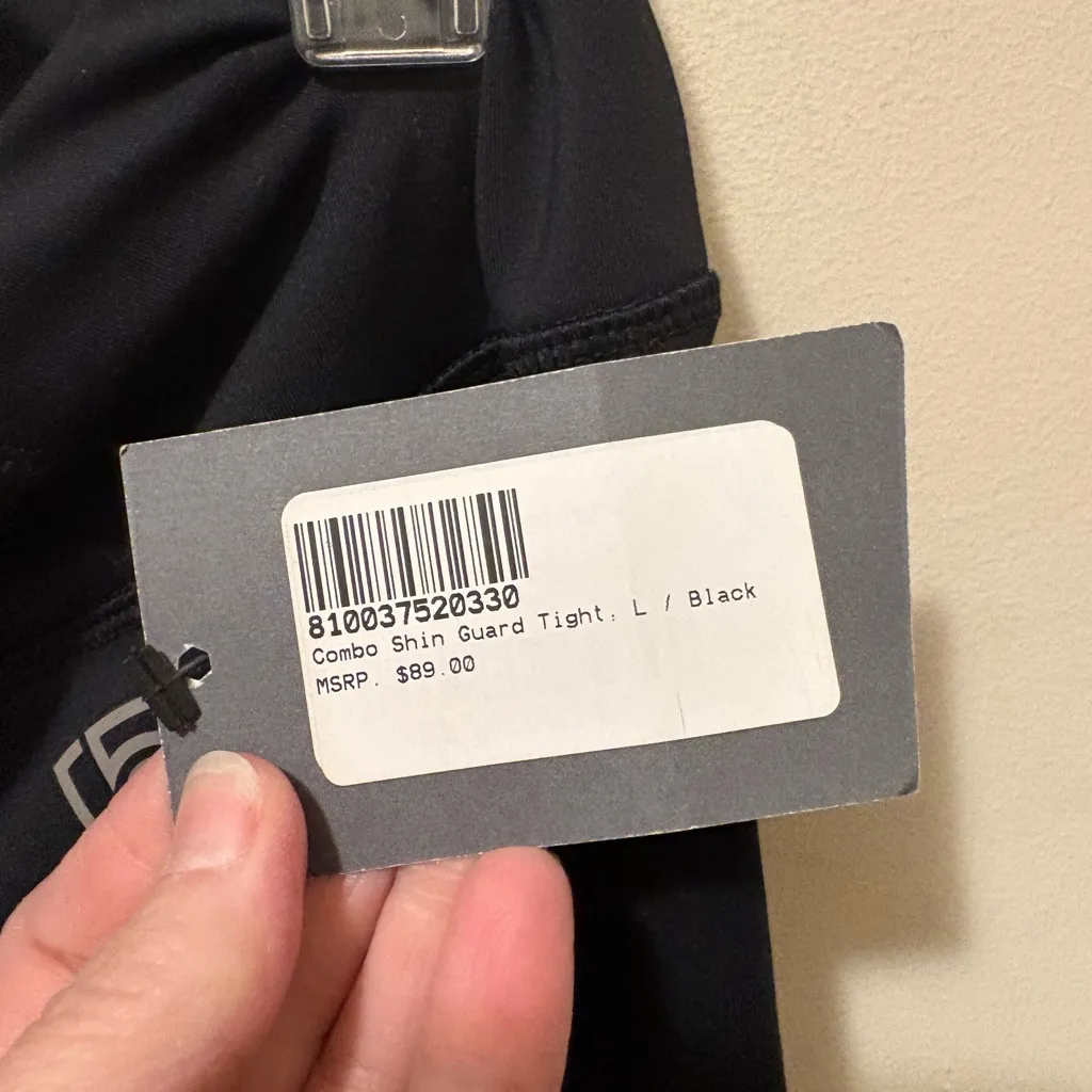 NWT Goal Five combo pocket shin guard leggings black size large - Image 9