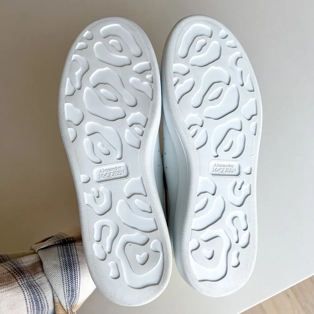 Alexander McQueen Oversized Embellished Leather Sneakers - Image 5