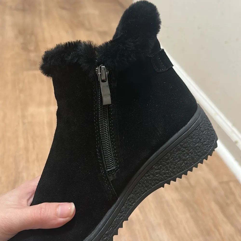 SPRING STEP | Black Suede Leather Republic Boot - Image 8