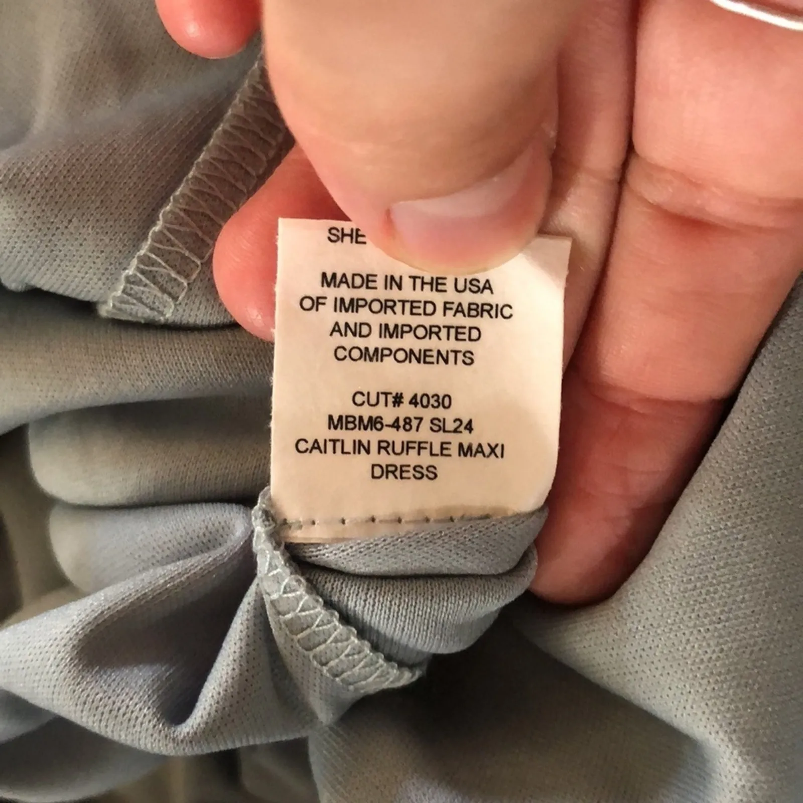 NWT Show Me Your Mumu Caitlin ruffle maxi dress in steel blue SMALL - Image 6