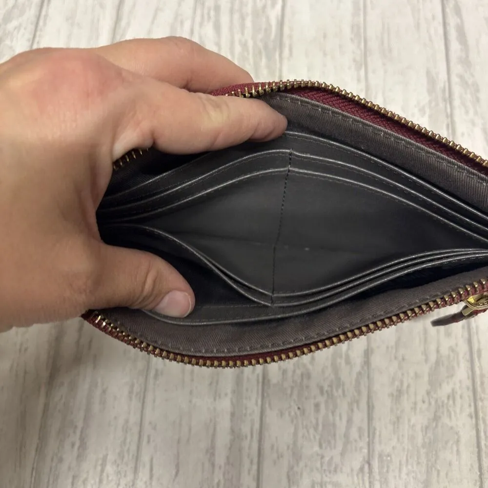 Fossil Red Leather Wristlet Wallet - Image 5