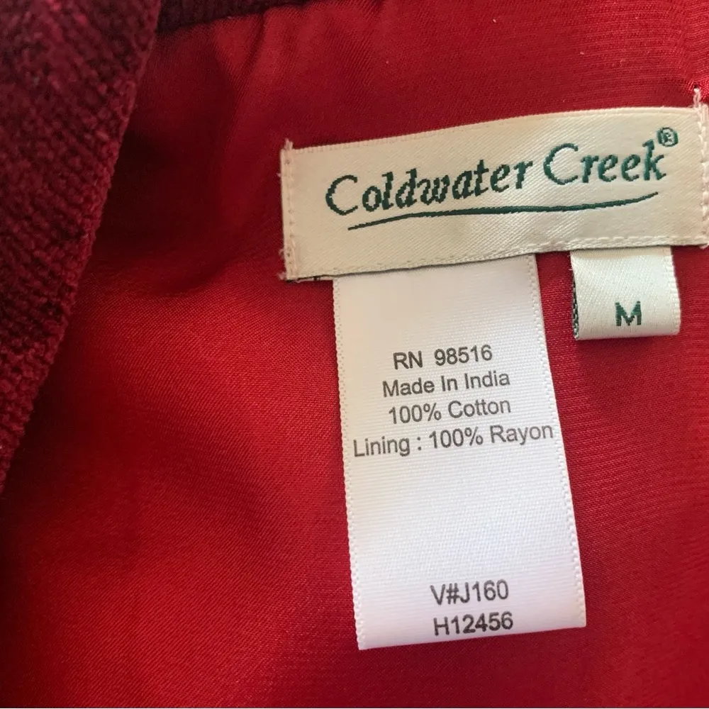 Coldwater Creek Red & Pink Jacket Feels Like Velvet - Image 4
