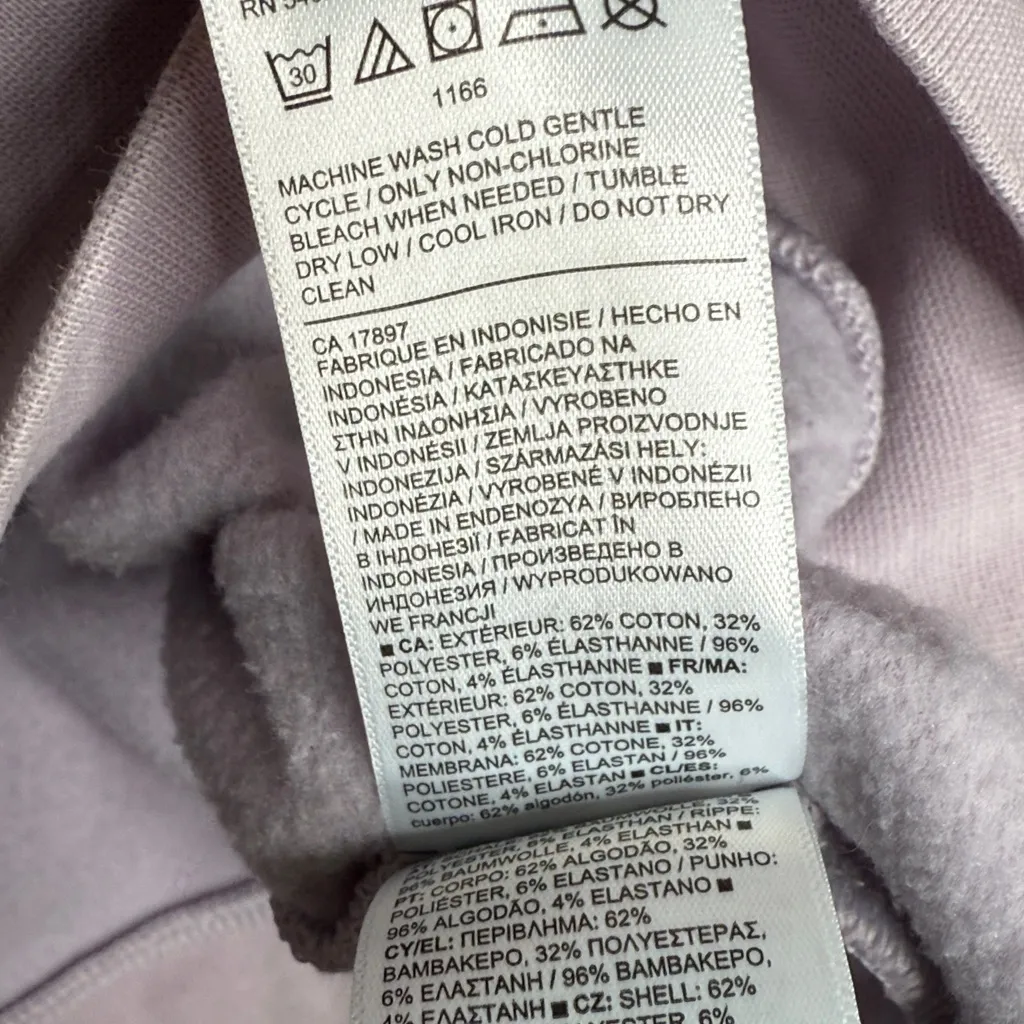 Athleta Retroplush Hoodie Hooded Crop Sweatshirt 982369 in Lavender W1910 Sz XS - Image 9