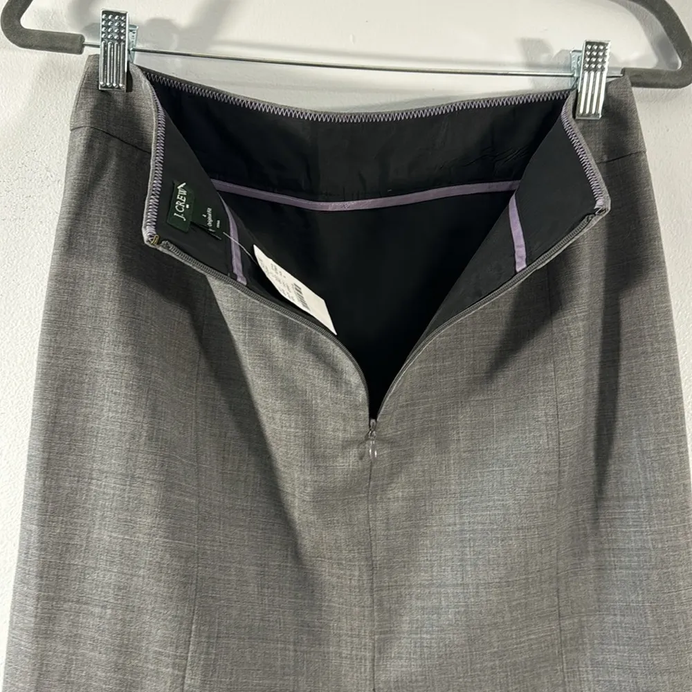 NWT J.Crew Original Fit Grey Pencil Skirt Careerwear Women’s Size 4 - Image 5