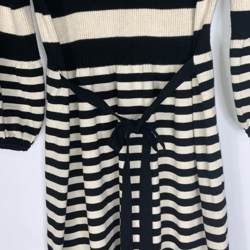 Women’s Pink Rose Black & Cream Broad Stripe 3/4 Sleeve Sweater Dress Size 2X - Image 5