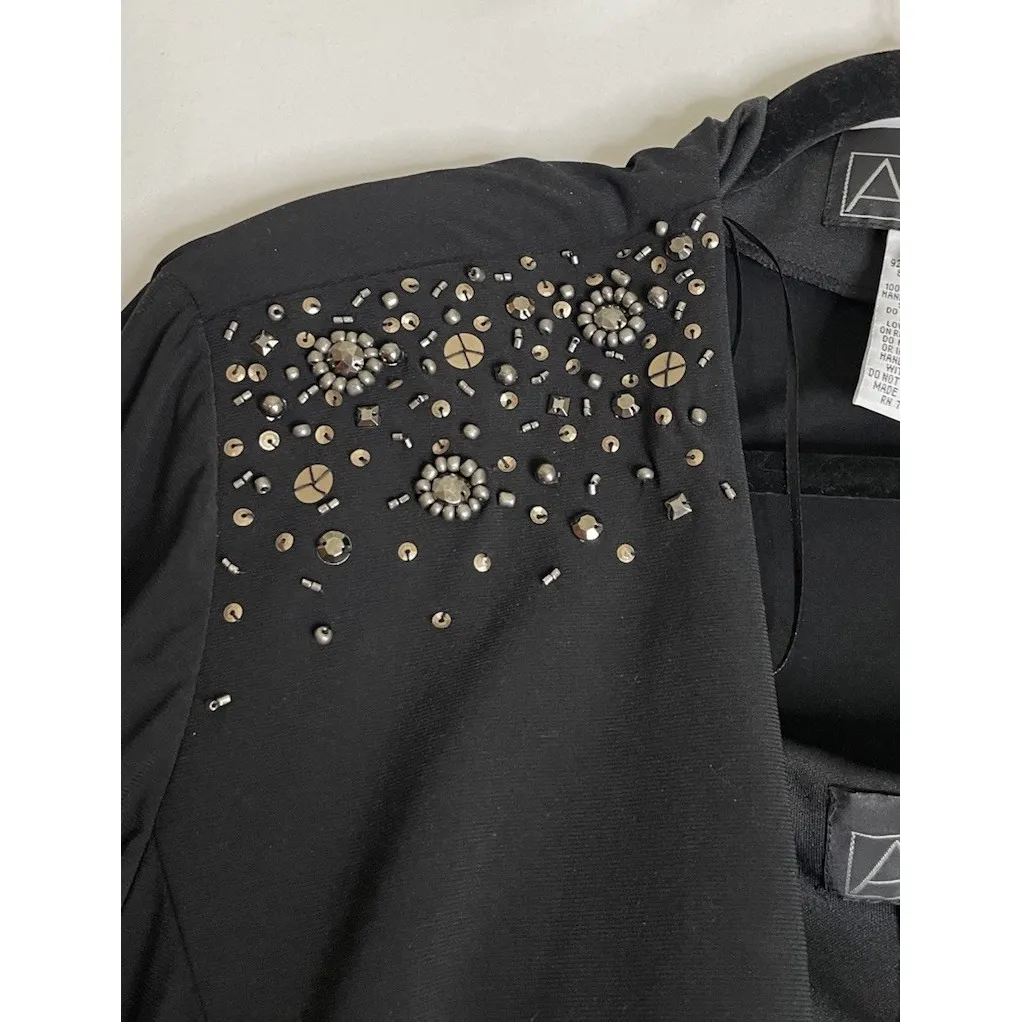 Alex Evenings Womens 2X 2 Piece Set Tank Top Jacket Black Embellished‎ NEW Party - Image 5
