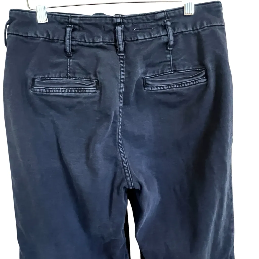 PILCRO THE LETTERPRESS  Wide Leg Blue Pants  Exposed Buttons Women’s Size 28 - Image 4