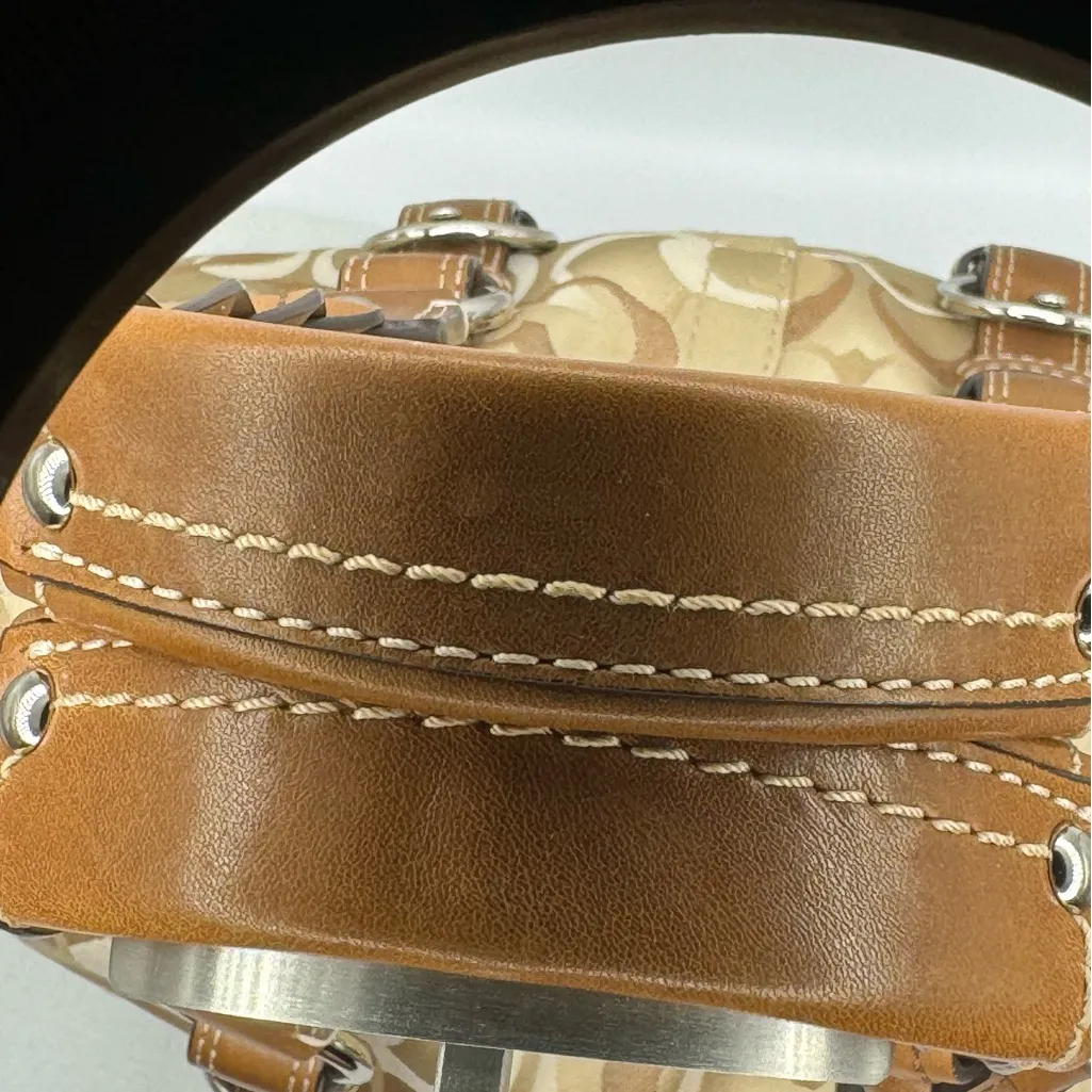 Coach Chelsea Beige Optic Sig Satchel Tote Bag F0793-10995 - - Image 6