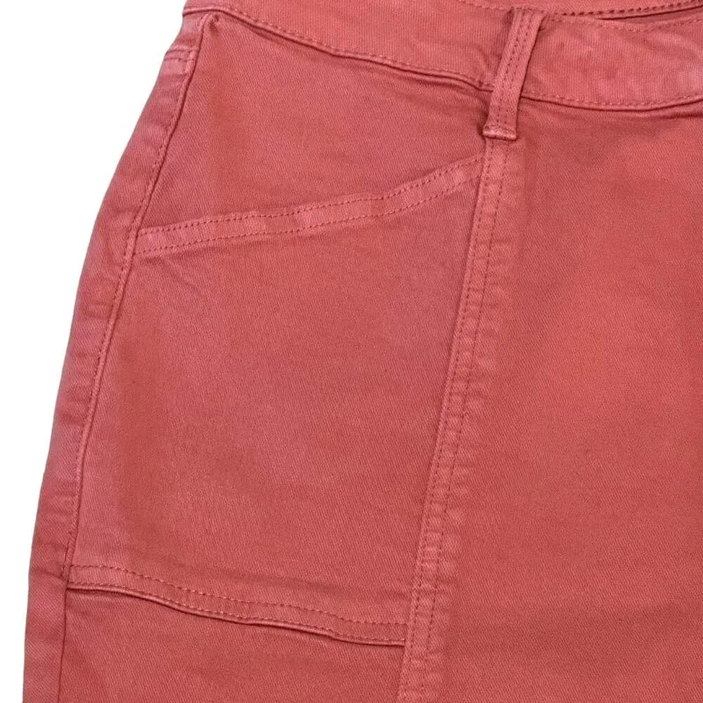 PISTOLA Patch Pocket Button Fly Cropped Utility Pants Red Rock Terracotta NWT 33 - Image 3