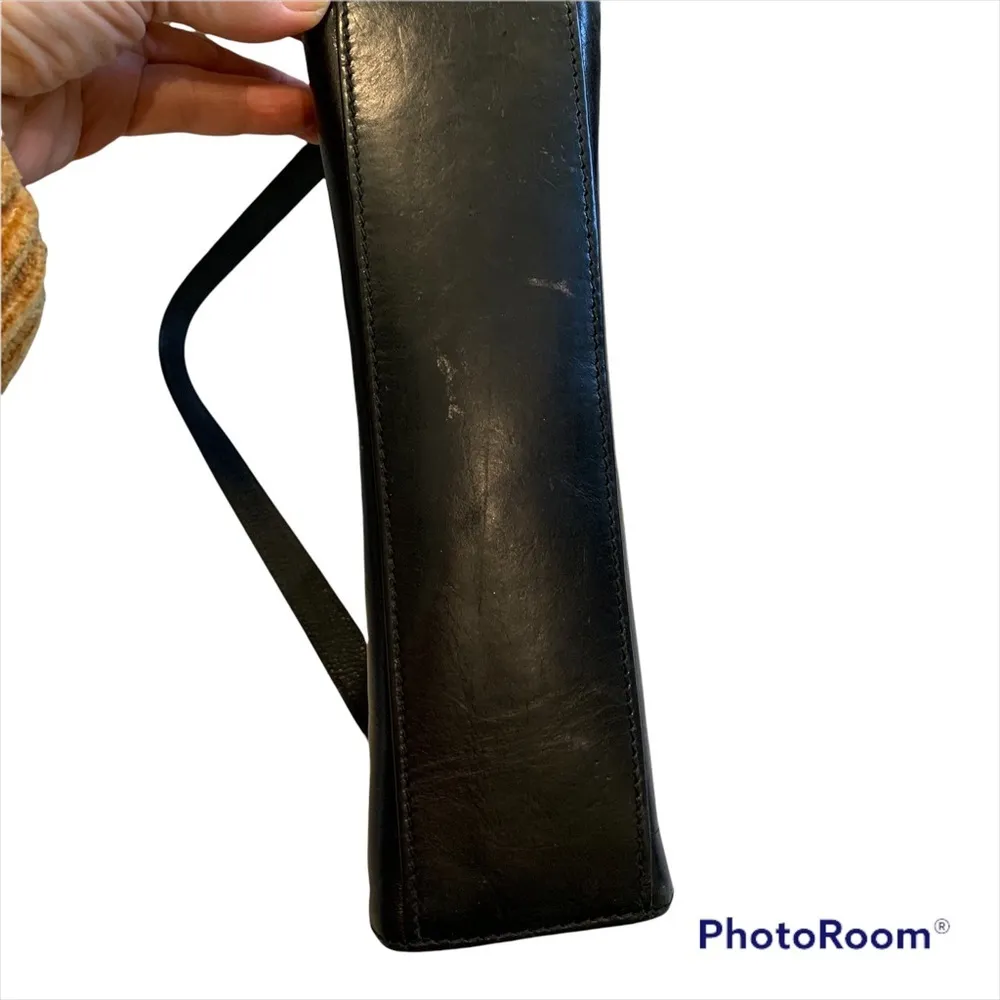 Vintage Furla Black Leather Shoulder Bag - Image 8