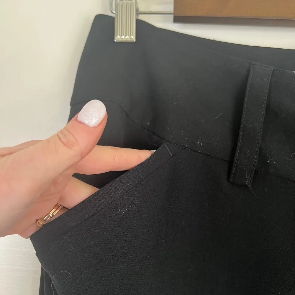 Boston Proper Classic Timless Black Flared Pleated Work Pant Zip Fly Workwear - Image 5