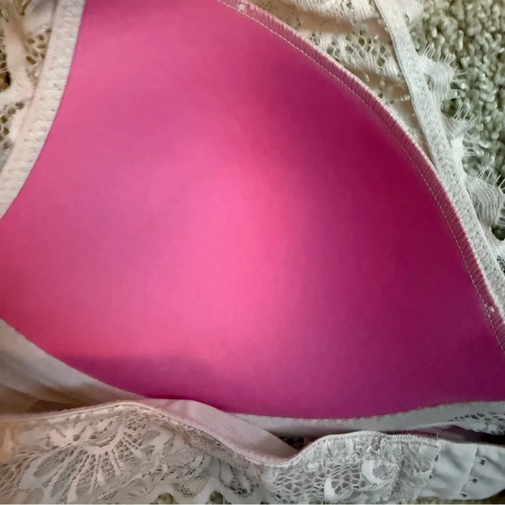 Victoria's Secret PINK Size LG Womens Lined Wireless Back‎ Closure Halter Bra - Image 4