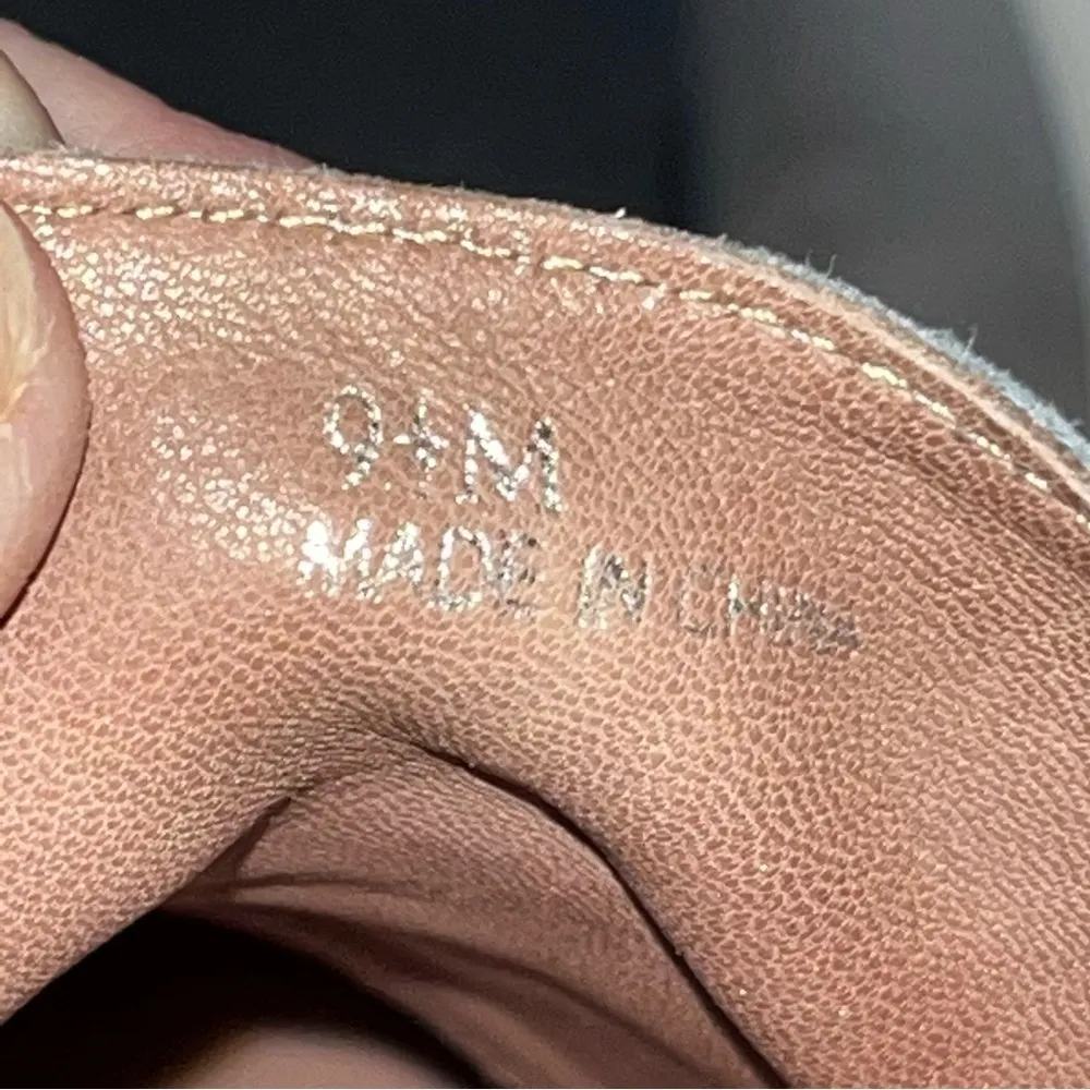 Linea Paolo Felicia Gray Perforated Suede Wedge Sneaker Booties Size 9.5 - Image 9