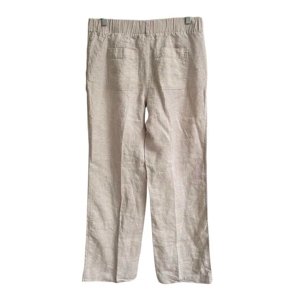 Chico's 100% Linen Pants women’s S cream beige wide leg - Image 2