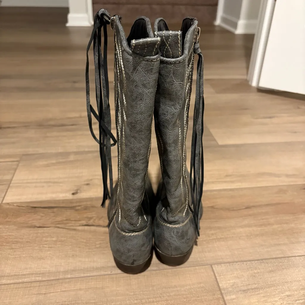 Big buddha Wyatt Cowboy‎ Western Boots Grey Rustic Size 6 - Image 3