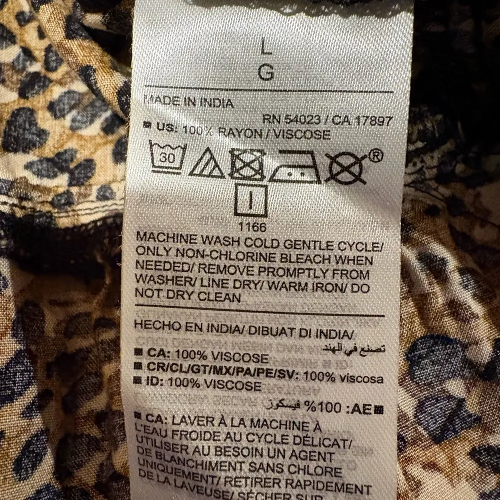 Old Navy Waist Defined Ruffle Trim Mini Dress Leopard print women’s Large NWT - Image 11