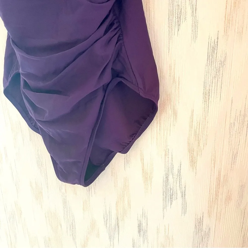 Lands' End Women's SlenderSuit Grecian Tummy Control Chlorine Resistant Swimsuit - Image 4