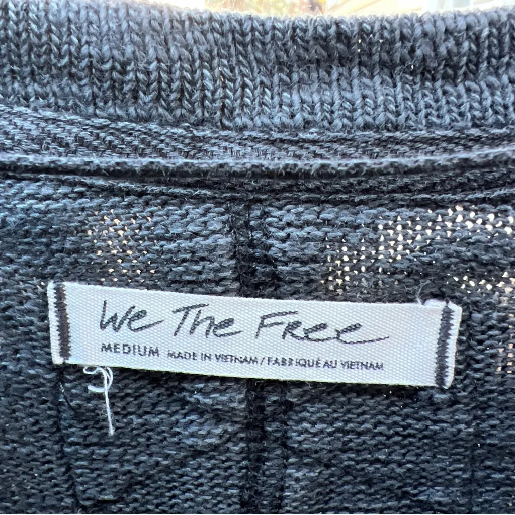 We The Free Women’s L/S Pullover Casual Minimalist Distress Gray Sweatshirt|Sz:M - Image 10