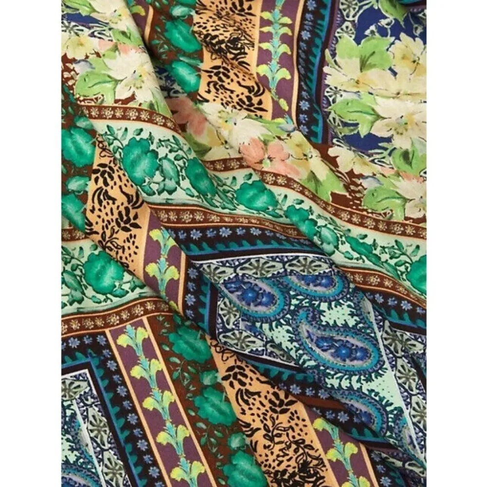 💕JOHNNY WAS💕 Rivera Tiered Wide-Leg Pants Finley Bohemian Floral Print XL NWT - Image 9