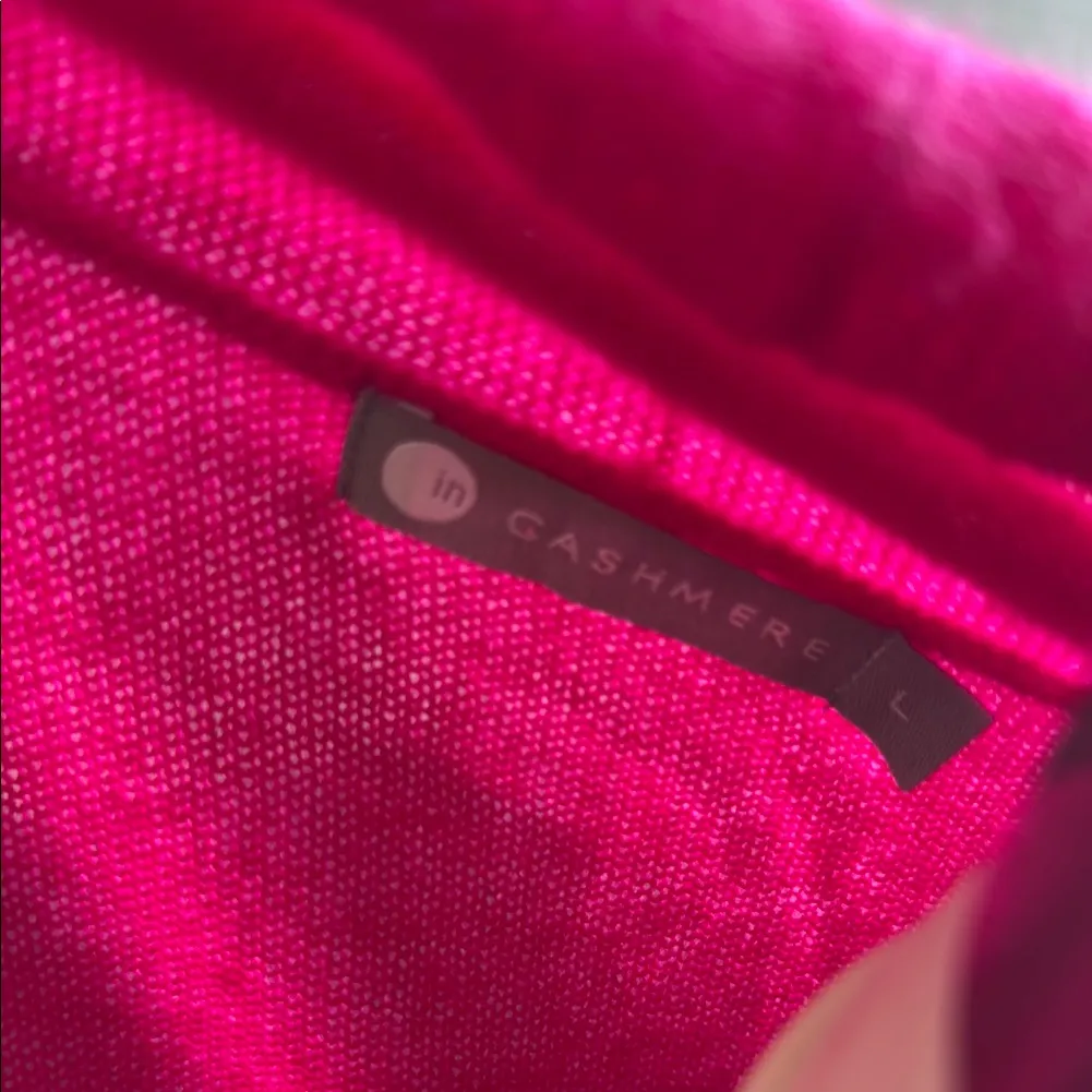 Vibrant Pink Swim Coverup with Cozy Knit Texture Size L - Image 13