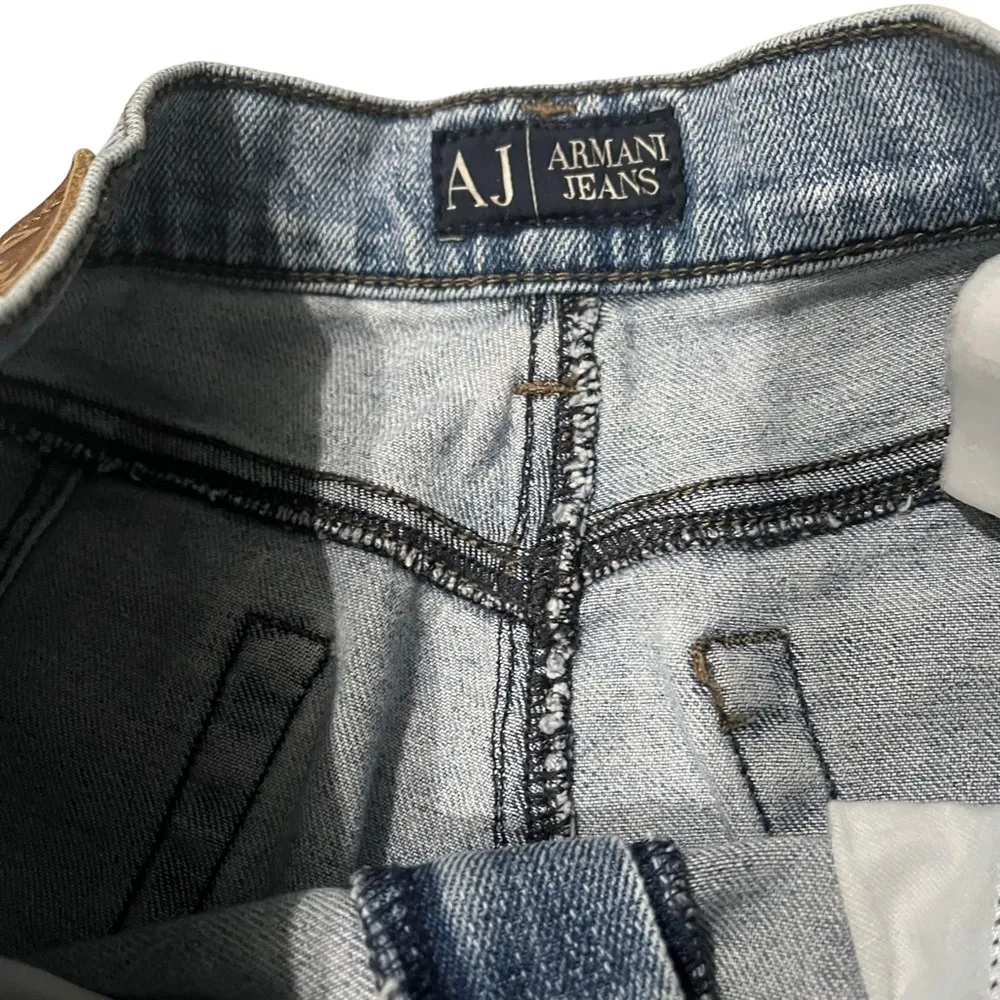 Vintage 90’s Armani Jeans Indigo 006 Series High Rise Straight Leg, Sz 30 - Image 11