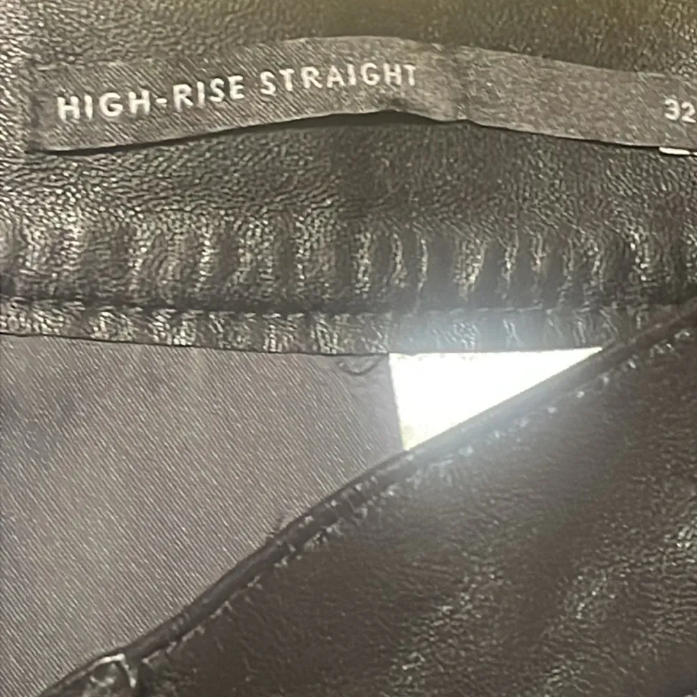 Banana Republic High Rise Straight Leg Lamb Leather Ankle Pant NEW size 32 - Image 2