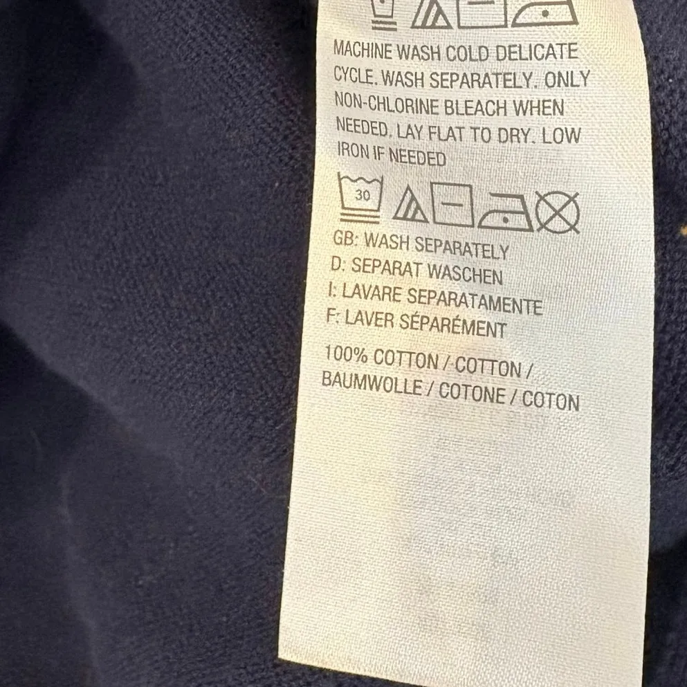 Naturals D & Co Navy Hooded‎ Top Size Medium Blue - Image 7