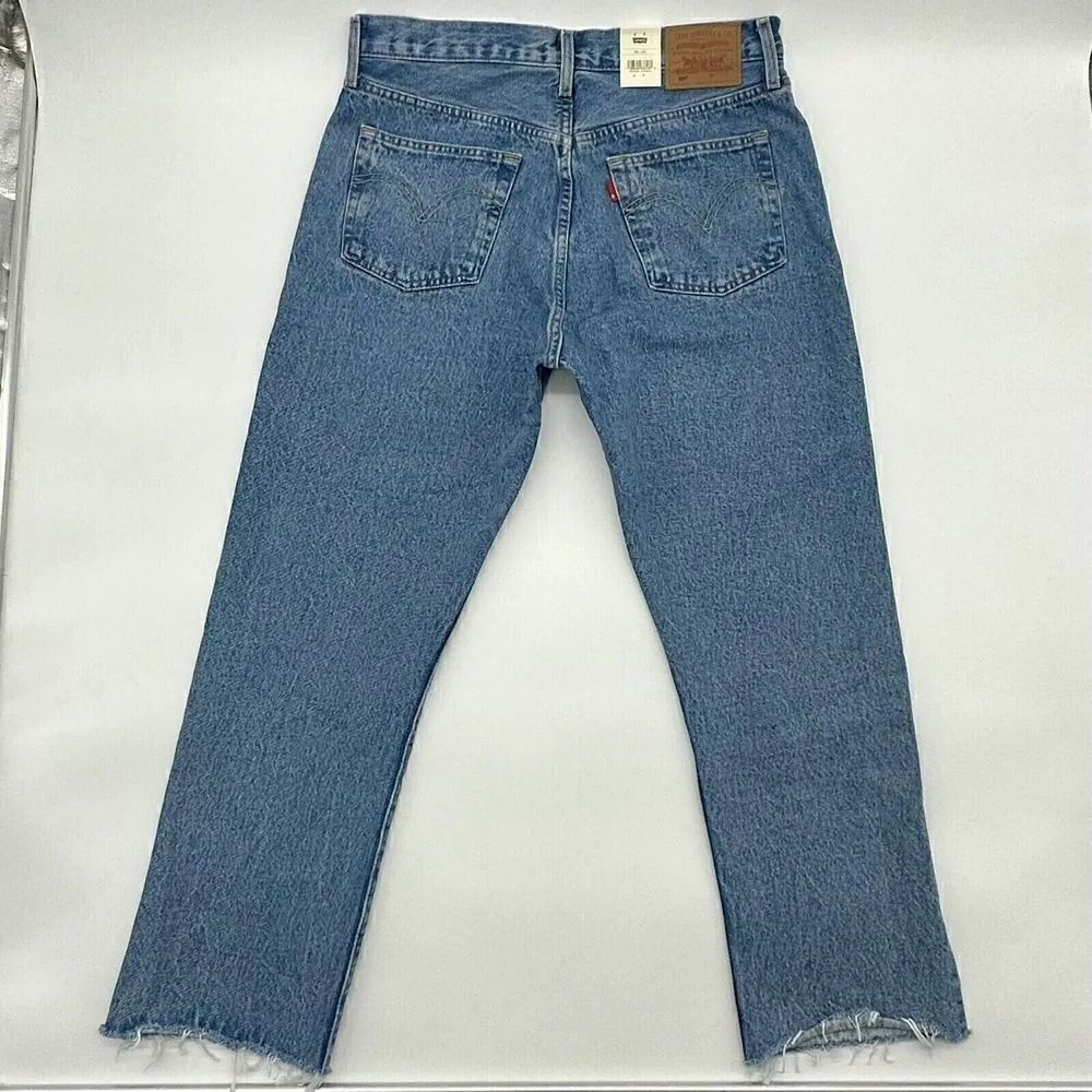 Levi's Premium 501 Original Cropped Women's Sz 30x26 Button Fly Distressed Jeans - Image 6
