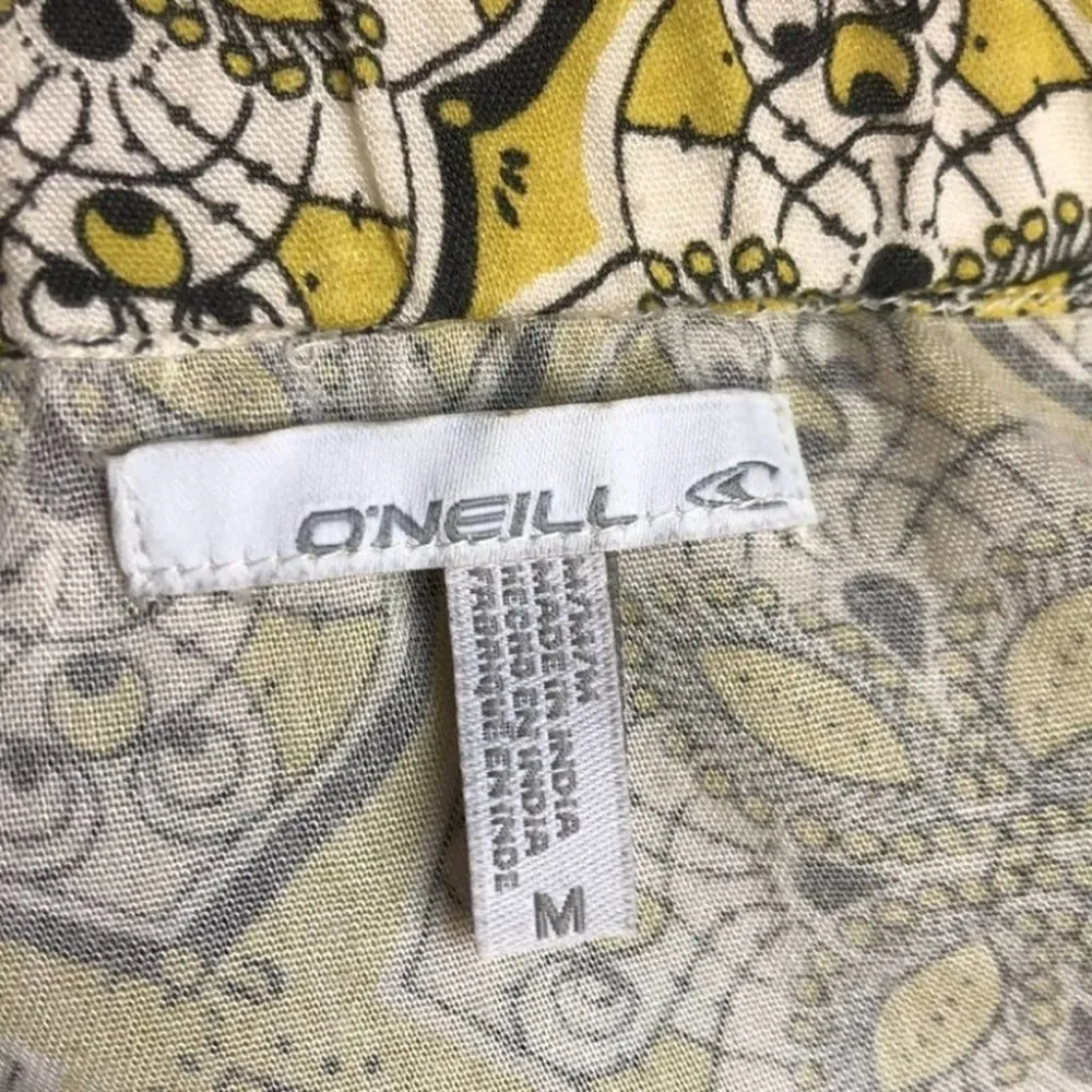 O’Neill Boho Strapless Sun Dress Black Yellow Medium - Image 7