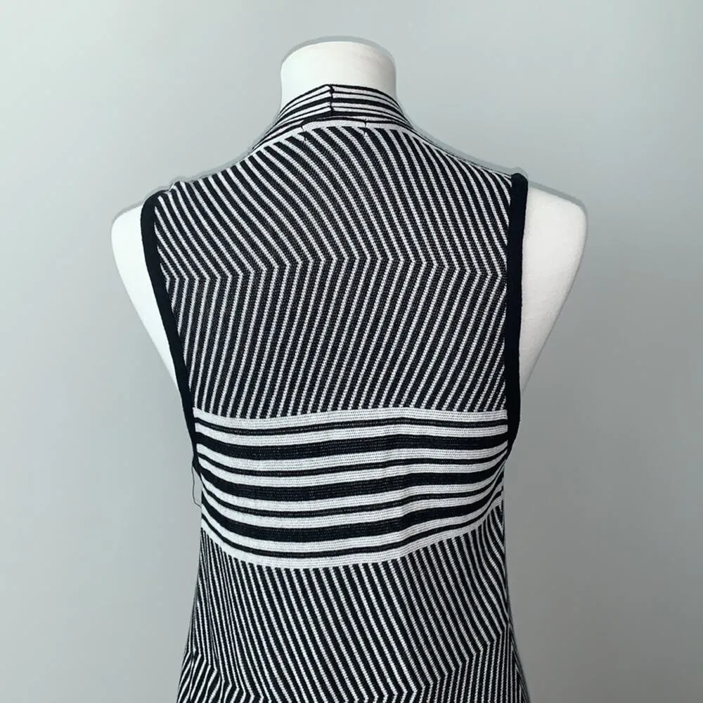 Premise Studio Open Front Drape Sleeveless Duster Cardigan Knit Sweater Sz M - Image 7