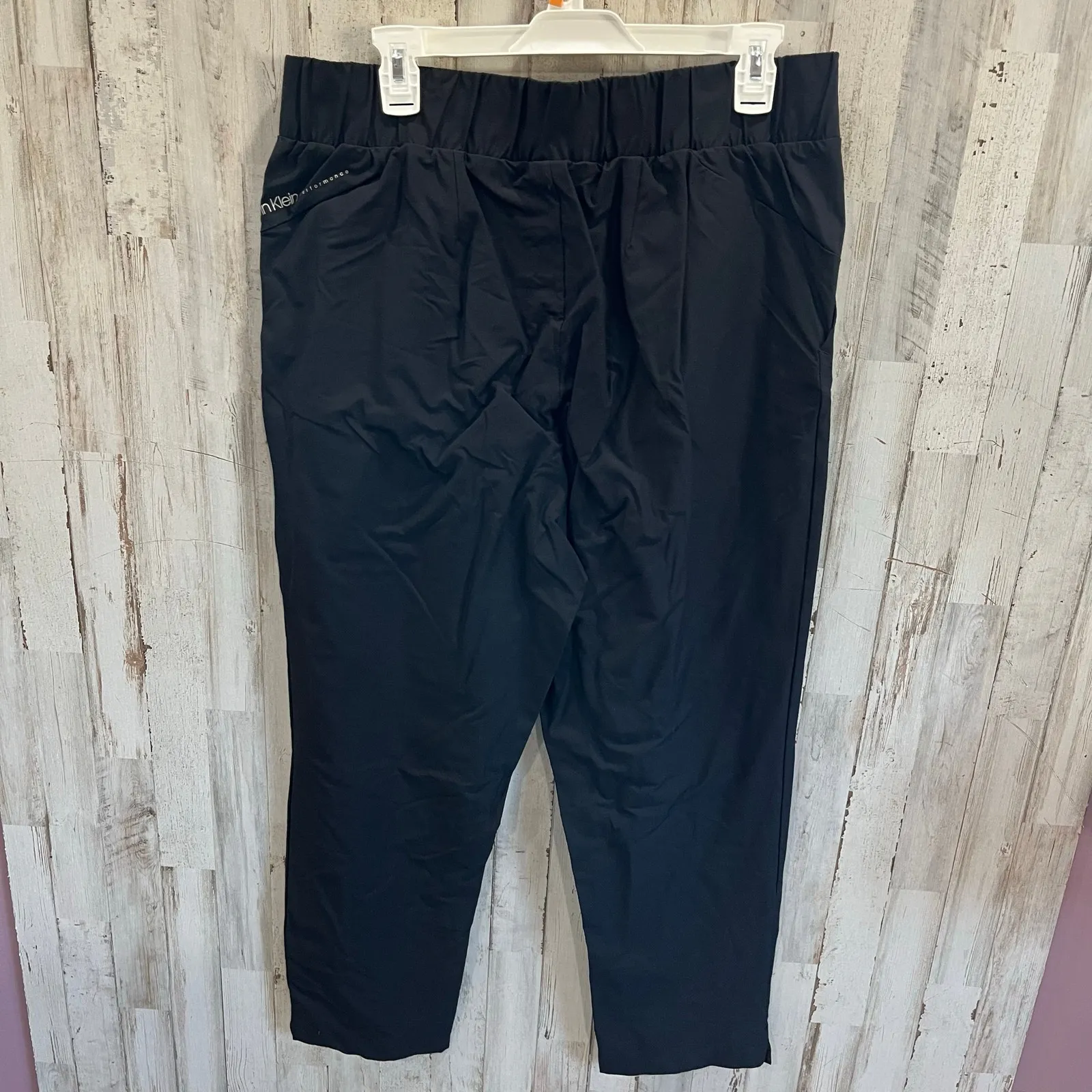 Calvin Klein Black Performance Straight Leg Ankle Pants Womens Size Large - Image 3