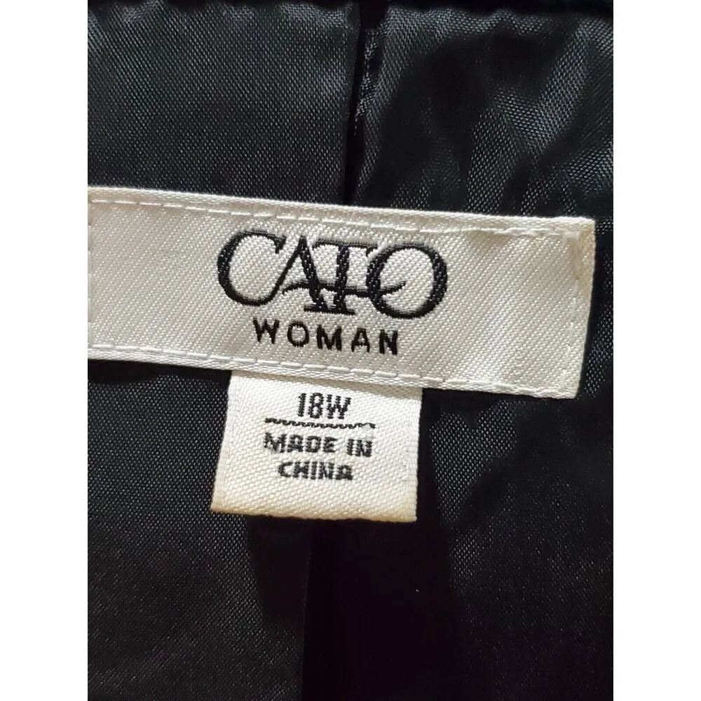 Cato Women's Green Polyester Long Sleeve Button Front Casual Jacket Blazer 18W - Image 8