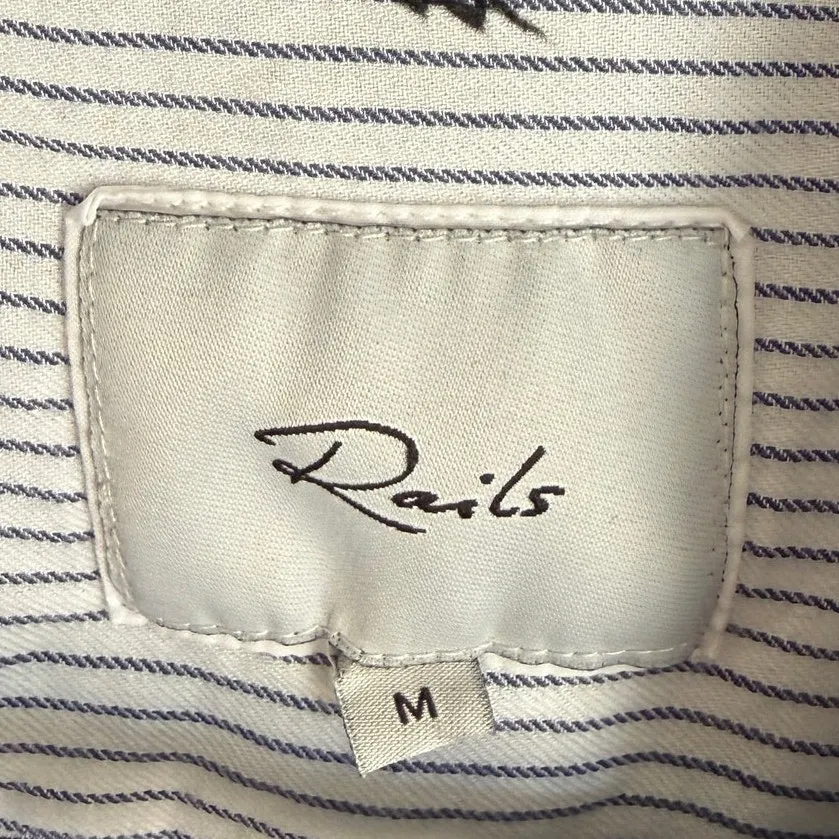 Rails Sz M Clara Pajamas Flocked Lightning Pinstripe PJ Set Matching - Image 5