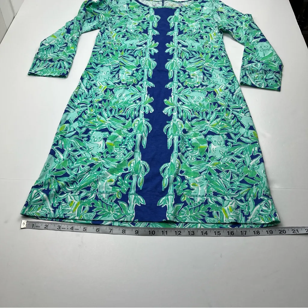 Lilly Pulitzer Marlowe‎ Dress Poolside Blue Koala The Wild Print Womens Small - Image 9