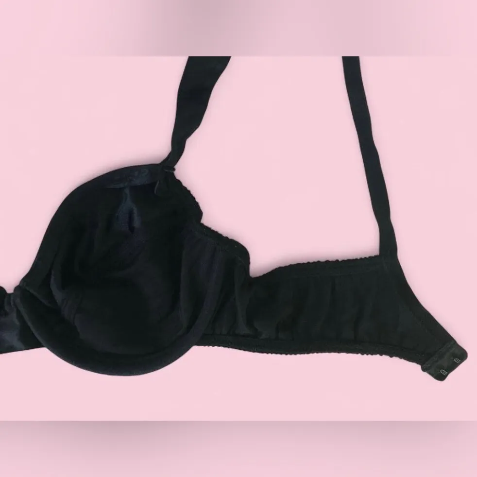 Victoria's Secret Second Skin Satin Full Coverage Bra 34B Black - Image 7